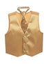 Tip Top Kids Little Boys Gold Three Button Satin Vest Tie 2 Pc Set 2-6 - SophiasStyle.com